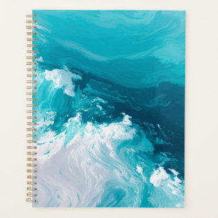 Agenda Olas de turquesa arremolinadas Arte abstracto de o