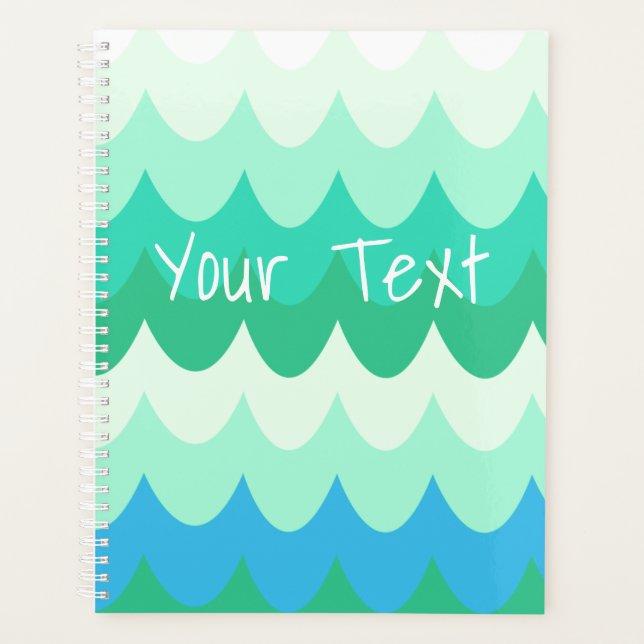 Agenda Olas marinas azules, verdes y Verde azuladas (Anverso)