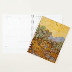 Agenda Olivos de Van Gogh Cielo Sol Amarillo