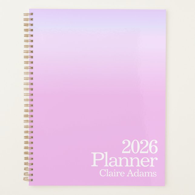 Agenda Ombre Rosa Chicle Moderno (Anverso)