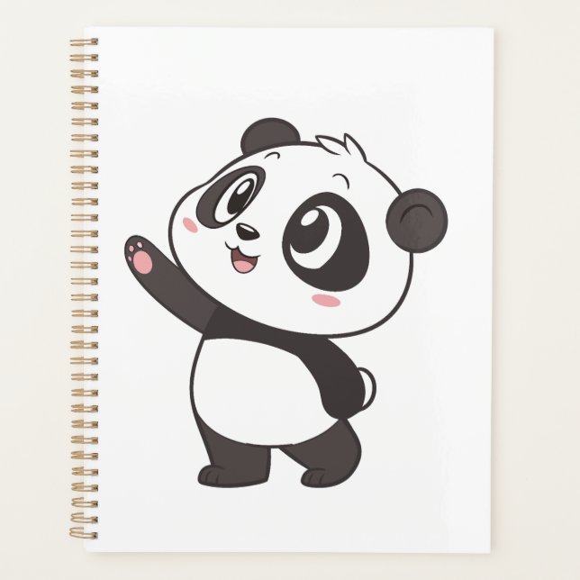 Agenda Onda de oso de panda cúrcuma - Diseño de la cubier (Anverso)