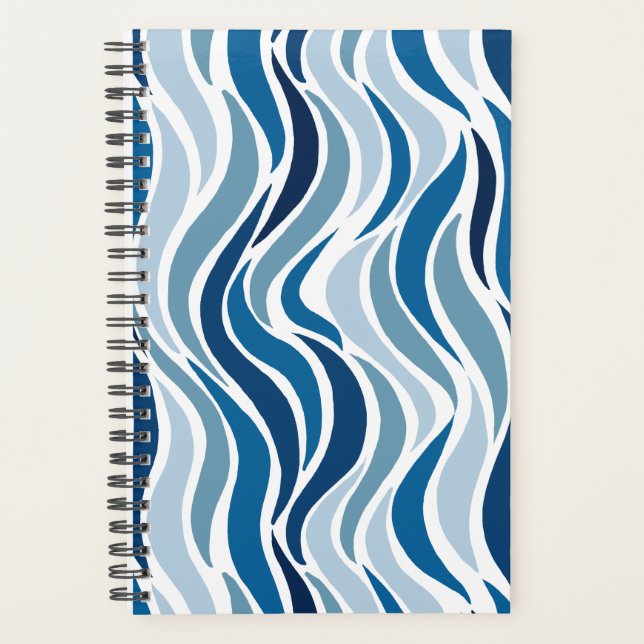 Agenda Ondas abstractas en azul  (Anverso)