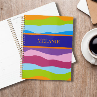 Agenda Ondas coloridas con nombre