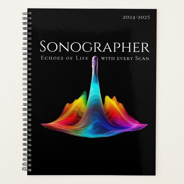 Agenda Ondas de ultrasonido coloreadas por sonógrafos (Anverso)