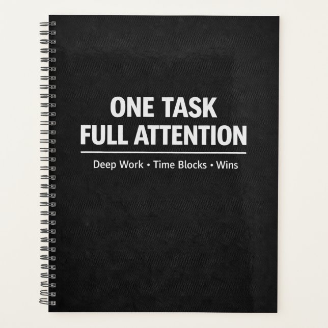 Agenda One Task Full Attention Deep Work (Anverso)