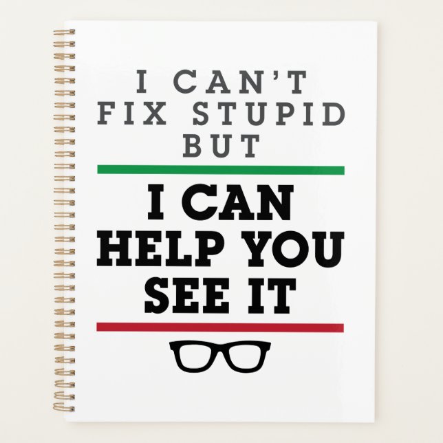 Agenda Optometrista Optometría Oftalmología Véase Estúpid (Anverso)