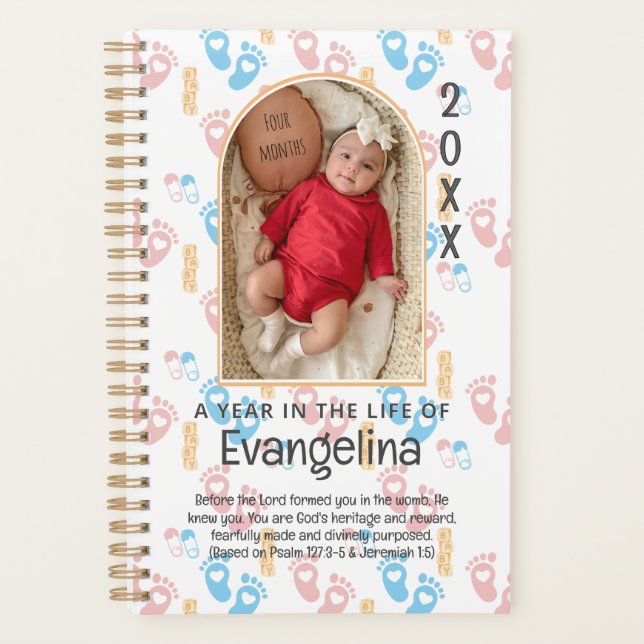 Agenda Oración cristiana personalizado Keepsake Baby (Anverso)