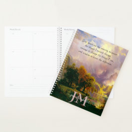 Agenda oración de serenidad personalizada montañas rocosa