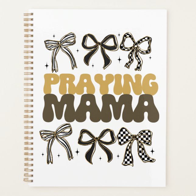 Agenda Oración Mama Croquette Bow Affirmation Floral (Anverso)
