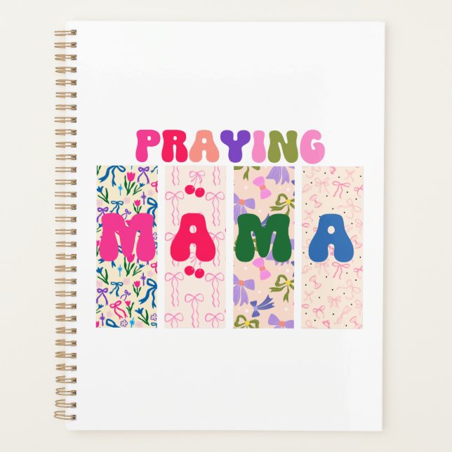 Agenda Oración Mama Croquette Bow Affirmation Floral (Anverso)
