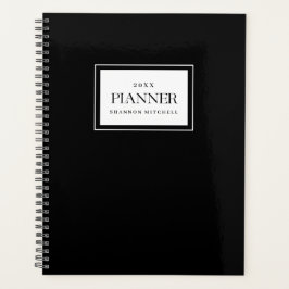 Agenda Organización personalizada negra semanal mensual t
