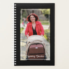 Agenda Organizing Grandma Photo Name Black & White