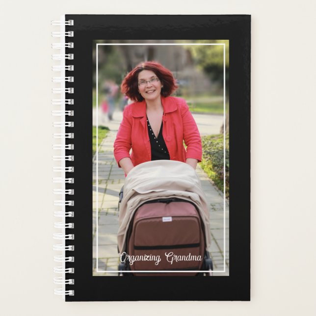 Agenda Organizing Grandma Photo Name Black & White (Anverso)