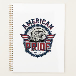 Agenda Orgullo Americano Águila Diseño Patriótico Vintage