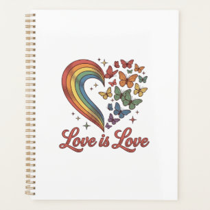Agenda Orgullo Mariposa Corazón Amor Es Amor Diseño de Ca