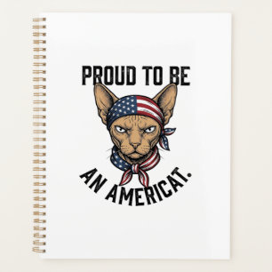 Agenda Orgulloso De Ser Una Camiseta De Gato Patriota Ame