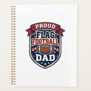Agenda Orgulloso Papá de Fútbol Americano Bandera Vintage