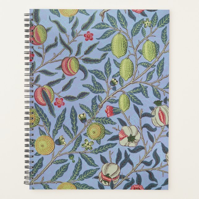 Agenda Ornamento azul de William Morris Fruit Pomegranate (Anverso)