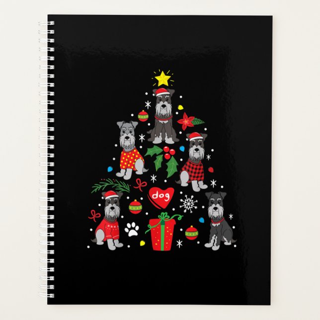 Agenda Ornamento del árbol de Navidad Schnauzer Perro Mas (Anverso)
