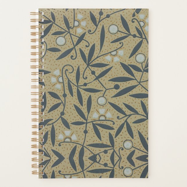 Agenda Ornate floral pattern with dark blue vines  (Anverso)