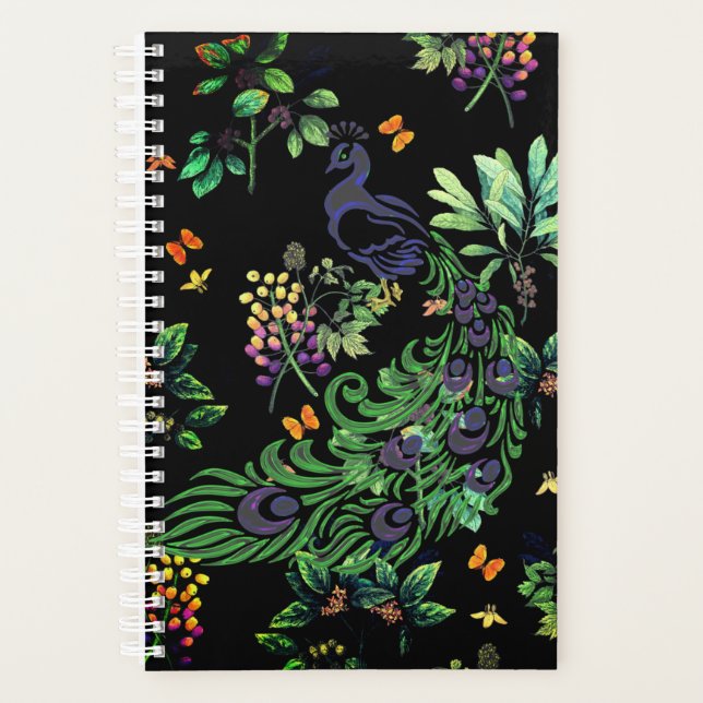 Agenda Ornate Peacock and Vintage Floral (Anverso)