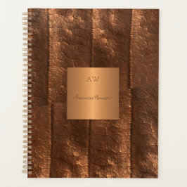 Agenda Oro metálico de cobre excluyente monogramado