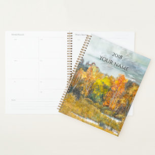 Agenda Oro naranja forestal de otoño