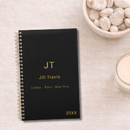 Agenda Oro negro modernista minimalista lujo 2027