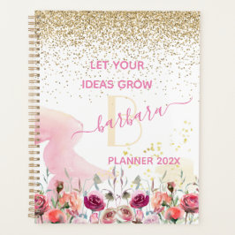Agenda Oro Rosa 2022 - Monograma Purpurina rosa Rubor
