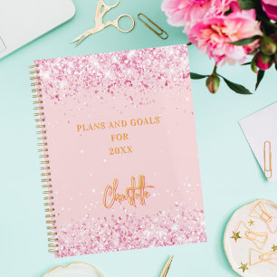 Agenda Oro rosa pálido nombre script 2027