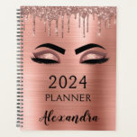 Agenda Oro Rosa Rubor 2021 Eyelashes rosa Purpurina<br><div class="desc">Oro Rosa 2021 - Rubor Pink Eyelashes Purpurina espumoso Monograma y bloc de notas espiral inicial. Esto hace que el dulce perfecto cumpleaños 16,  boda,  ducha de novia,  aniversario,  ducha de bebé o fiesta de soltera sea regalo para alguien que ama el lujo glam y los estilos de moda.</div>