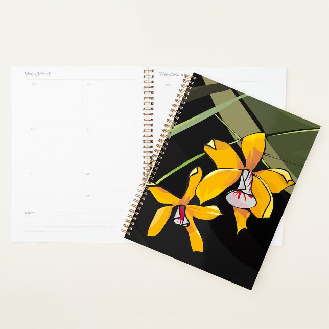 Agenda Orquídea Amarilla Flor Tropical Botánica (Subido por el creador)