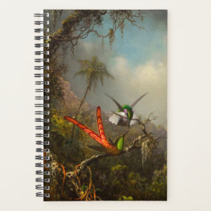 Agenda Orquídea con dos Hummingbirds Heade