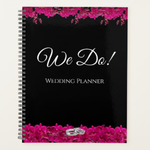 Agenda Orquídeas Fucsias en Boda Negra-