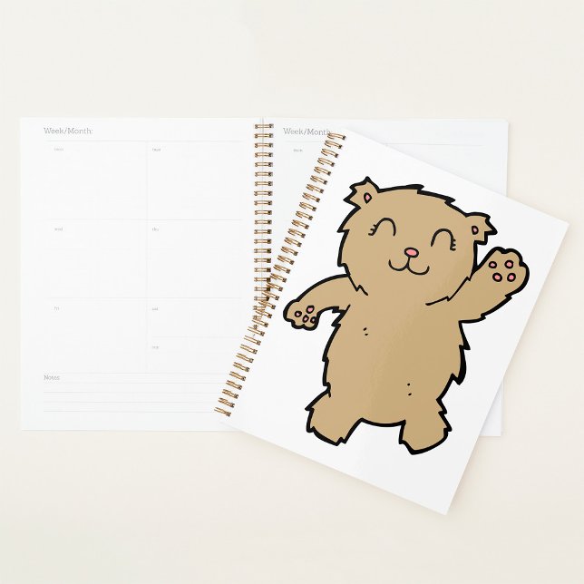 Agenda Oso Adorable Sonriente Saludando (Subido por el creador)