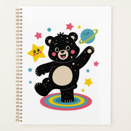 Agenda Oso cósmico con estrellas y planetas - Espacio red