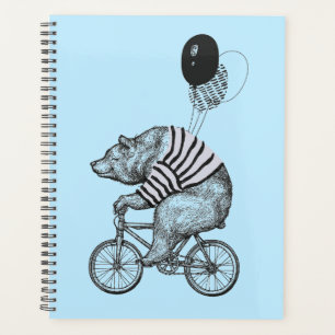 Agenda Oso de bicicleta con globo