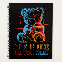 Agenda Oso de peluche ABC de neón