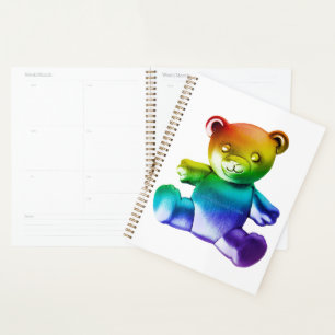 Agenda Oso de peluche de metal cepillado SlipperyJoe's gr