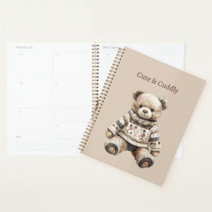 Agenda Oso de peluche lindo y adorable
