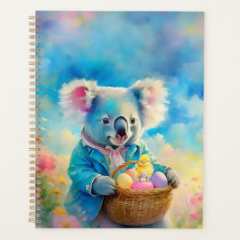 Agenda Oso Koala sosteniendo una canasta de huevos de Pas