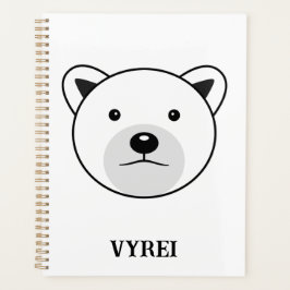 Agenda Oso polar Personalizado lindo