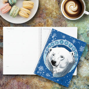 Agenda Oso polar Snowflakes Art Nouveau