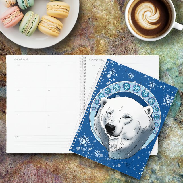 Agenda Oso polar Snowflakes Art Nouveau (Subido por el creador)
