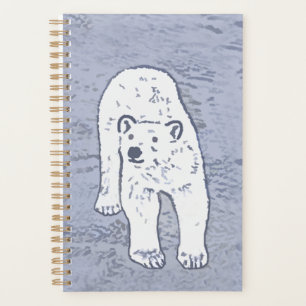 Agenda Oso polar sobre pintura de hielo - Arte de vida sa
