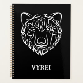 Agenda Oso tribal blanco y negro