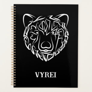 Agenda Oso tribal blanco y negro