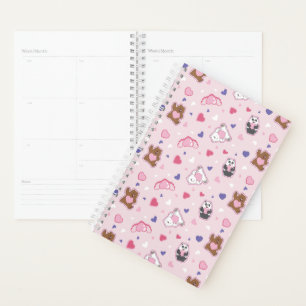 Agenda Osos desnudos - Patrón de corazones de San Valentí