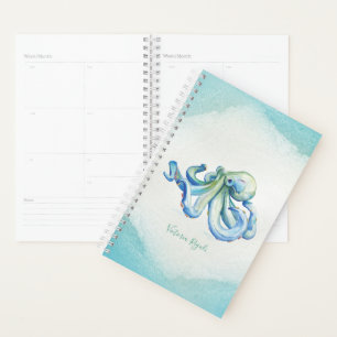 Agenda Otojo azul acuarela