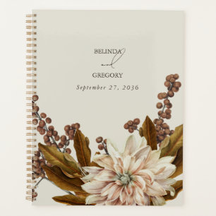 Agenda Otoño Floral Tones de tierra acuarela Boda otoño